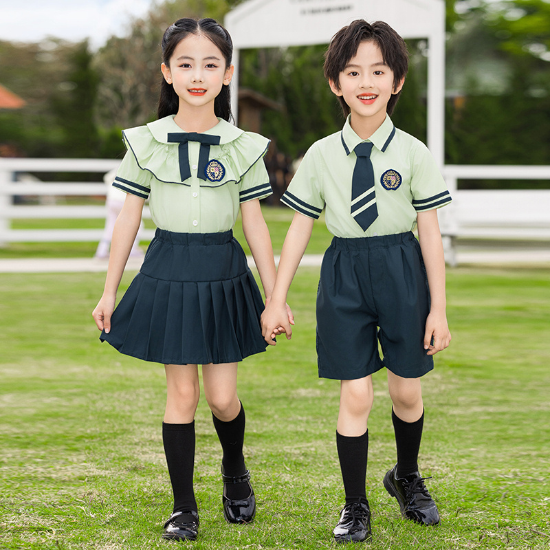 班服小学生儿童校服套装夏季幼儿园园服春秋款一年级运动演出夏装