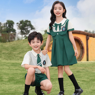 班服小学生英伦风夏季 幼儿园园服毕业照服六一儿童演出服 套装 新款