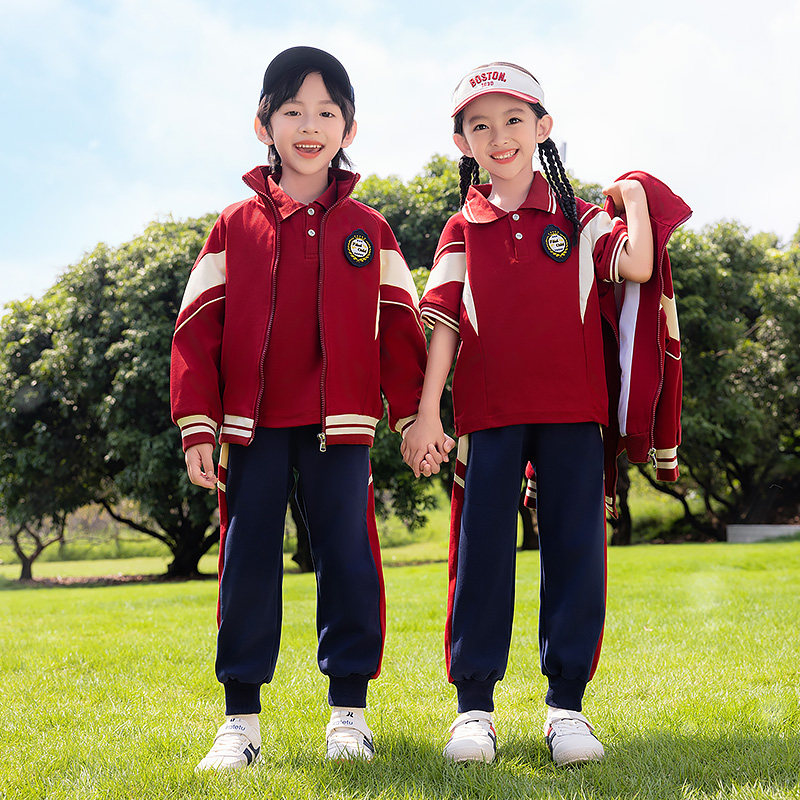 小学生班服春秋套装儿童冬季校服冲锋衣三件套幼儿园园服全年七件