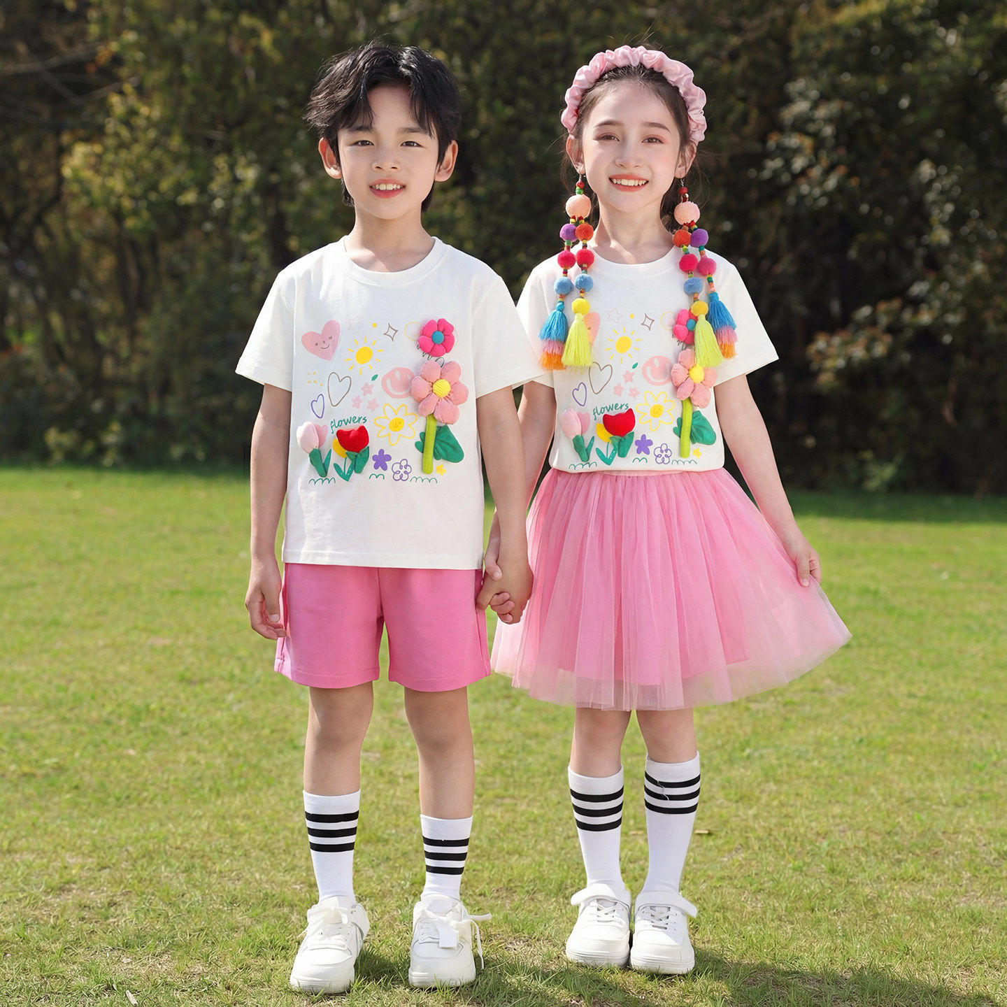 六一儿童节啦啦队表演服装小学生合唱朗诵演出服幼儿园毕业照班服