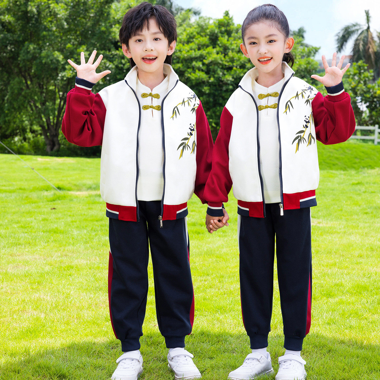 小学生校服春秋装棒球服演出套装三件套儿童班服幼儿园园服运动会