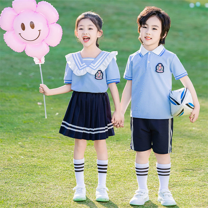 幼儿园园服夏季学院风韩版夏天儿童运动会班服小学生校服夏季套装
