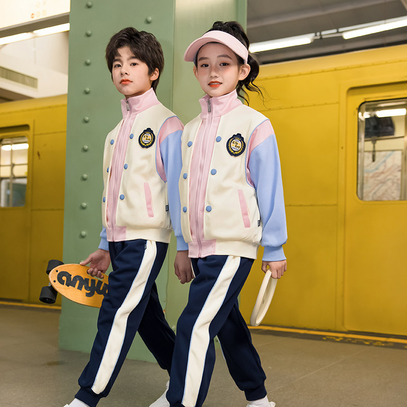 小学生校服套装春秋三件套运动会一年级班服幼儿园园服开学季新款