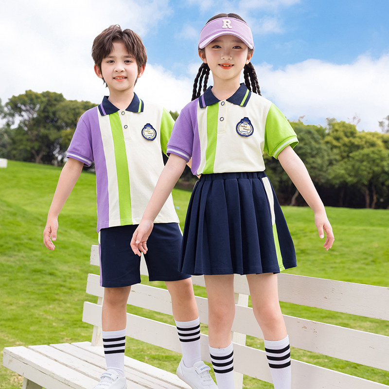 小学生校服套装幼儿园园服运动会开幕式服装短袖班服夏装演出服