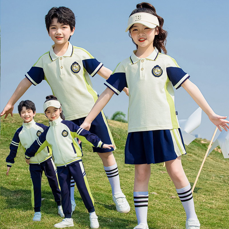 小学生班服夏装三件套儿童校服套装一年级运动会幼儿园园服春秋装