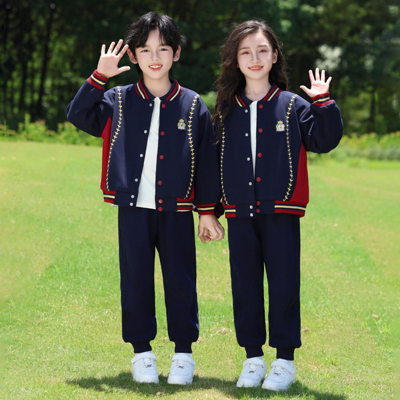 小学生运动会班服三四件套幼儿园园服棒球服春秋款儿童民族风校服