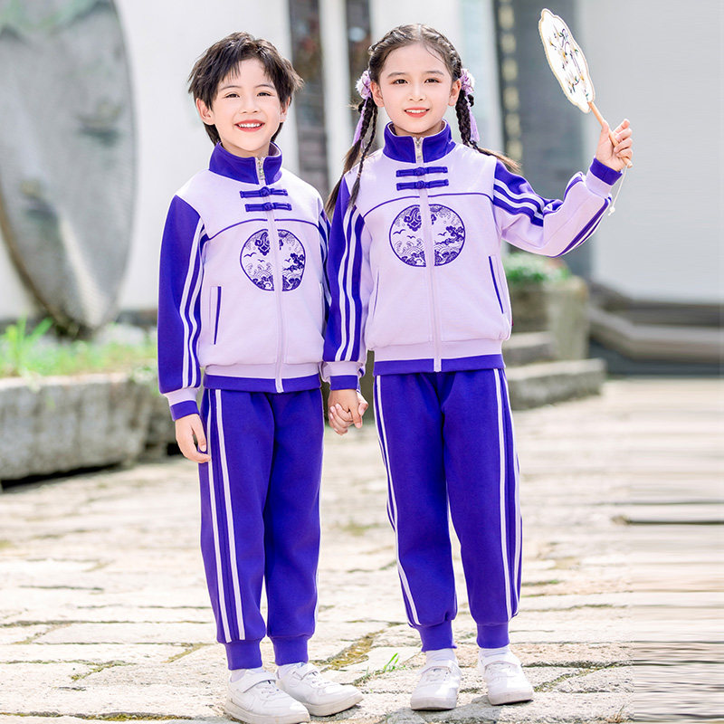 幼儿园园服新中式古风班服运动服三件套春秋装小学生校服新款套装