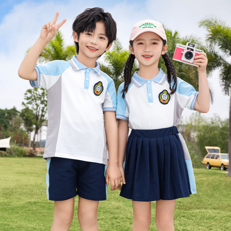 夏季小学生班服套装六一儿童合唱演出服幼儿园园服校服毕业照服装