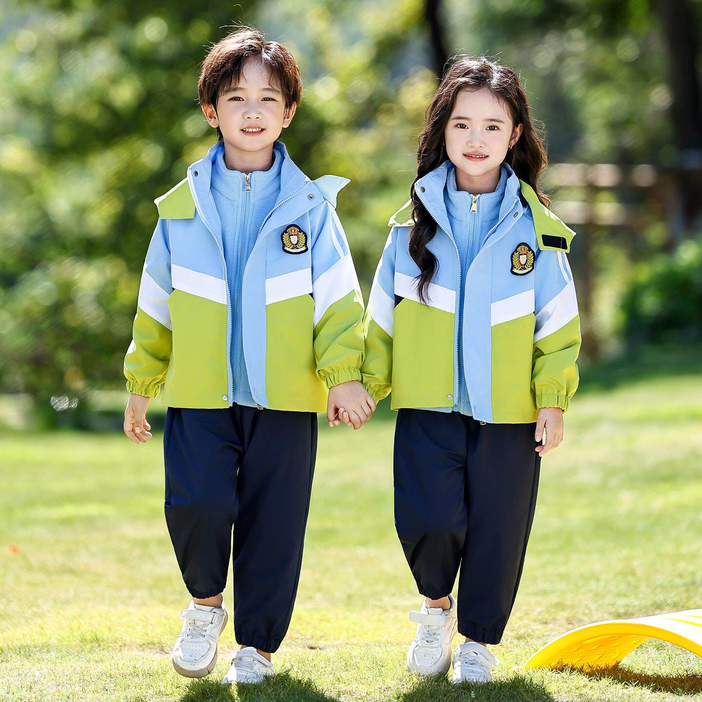 2025幼儿园开学园服五件套秋冬冲锋衣三件套一年级班服校服小学生