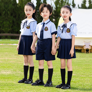 毕业服英伦风演出服小学生班服夏装 幼儿园园服夏季 儿童六一合唱服