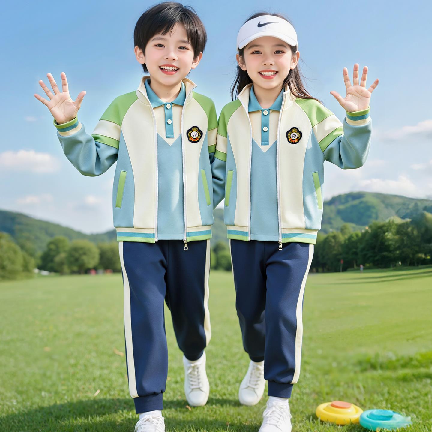 小学生校服班服儿童校服一年级长袖纯棉三件套幼儿园园服春秋夏款