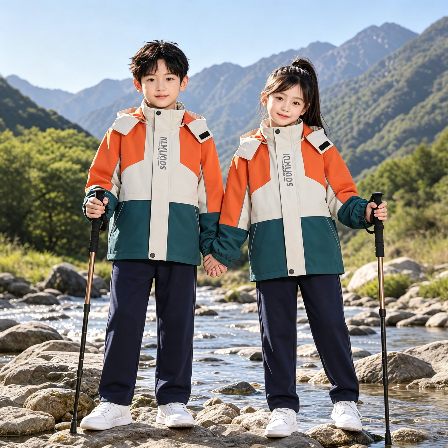 小学生春秋装加厚校服冲锋衣一年级班服运动会幼儿园园服秋冬套装