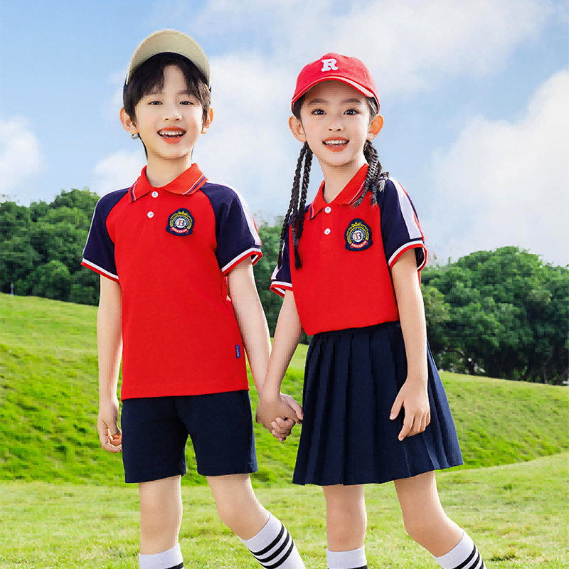 春秋运动会套装班服订制儿 童小学生校服夏季幼儿园服短袖三件套