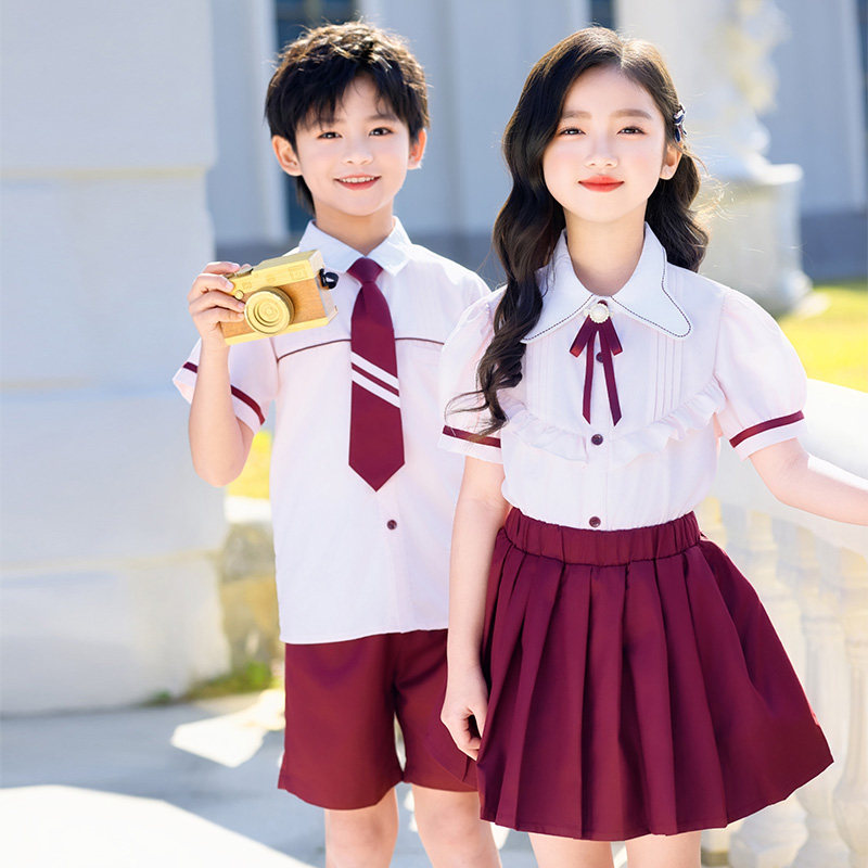 小学生校服夏装英伦风六一朗诵演讲比赛合唱演出服幼儿园毕业照服