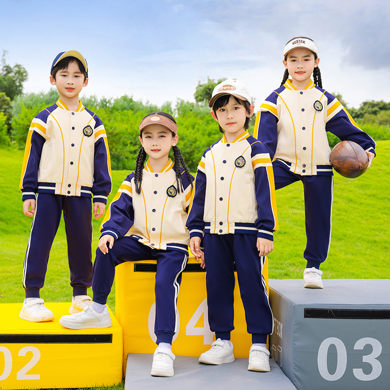 幼儿园园服纯棉校服小学生春秋班服棒球运动服英伦风老师定制套装