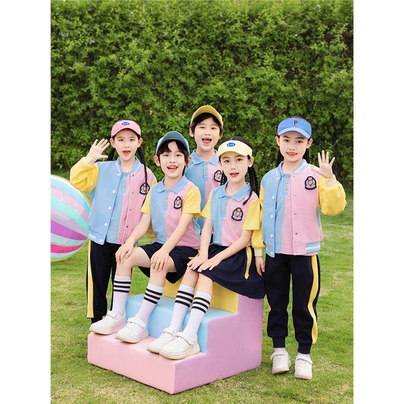幼儿园园服夏季小学生校服套装棒球服纯棉班服六一毕业装合唱演出