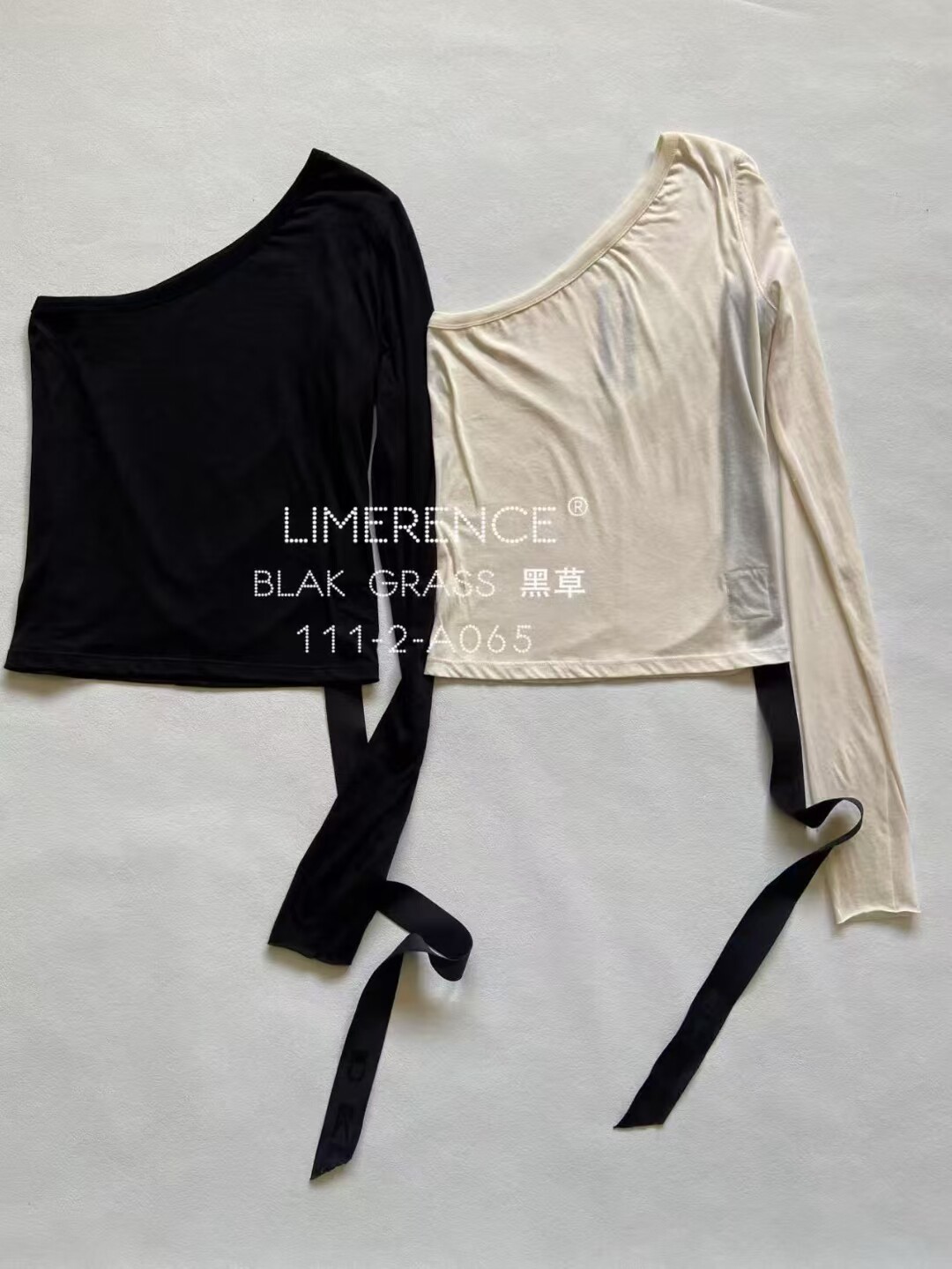 独家对版 RICK OWENS DRKSHDW  棉纱针织单肩修身长袖T恤上衣