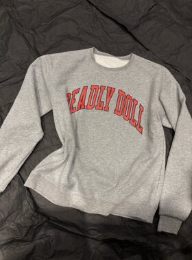 美式复古学院可爱针织小狗印花T恤卫衣卫裤