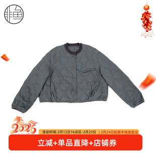 非鱼2025冬装新款女羽绒服廓形利落简约质感通勤休闲时尚羽绒外套