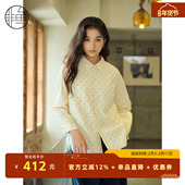 双面穿衬衫 非鱼2025秋冬新款 文艺清新波点衬衫 棉服外套NFLDC1050