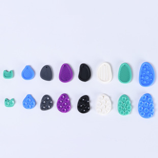 儿童解压玩具柔软硅胶纹理担忧石解压块FidgetToys硅胶感官石套装
