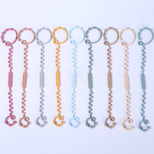 安抚奶嘴防掉链婴儿玩具牙胶链夹子挂绳磨牙棒防丢绳咬咬袋固定器