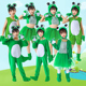 小蝌蚪找妈妈小跳蛙表演服卡通小动物服装 儿童青蛙演出服长款 裙款