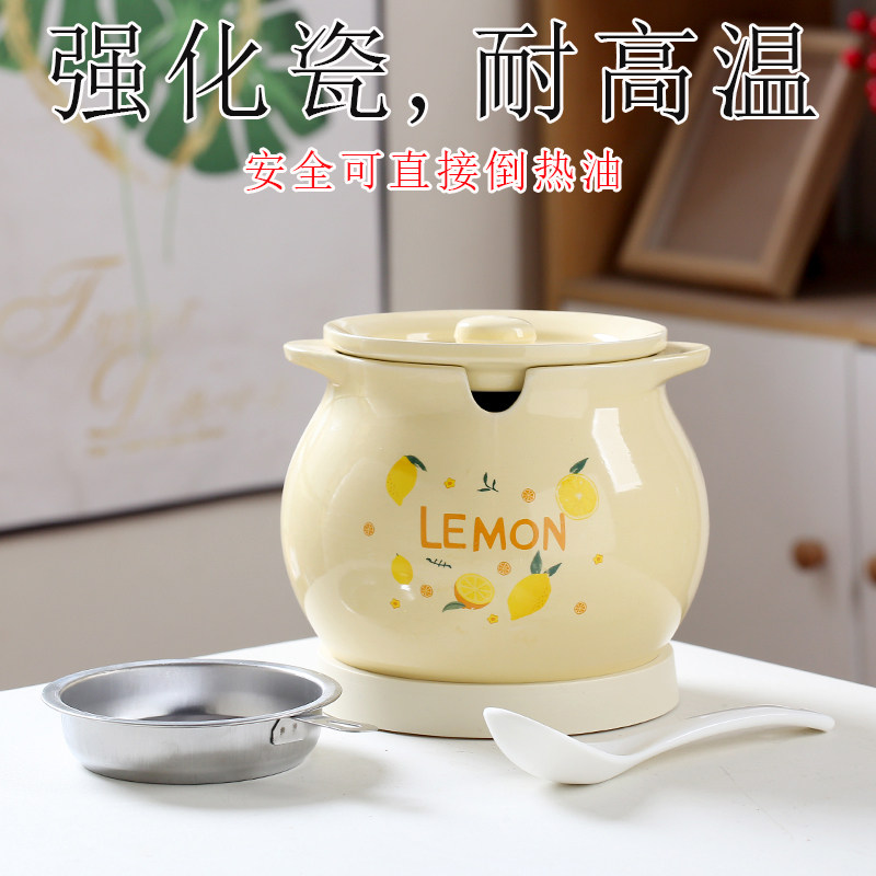 猪油罐家用陶瓷辣椒油带盖耐高温油泼辣子专用大号双耳罐子装调料,厨房/烹饪用具,猪油罐,淘宝优惠券,粉丝福利购,淘宝优惠卷