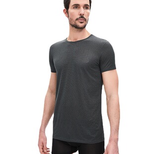 男网眼透气打底汗衫 冰丝速干男T恤衫 圆领短袖 夏季 男士