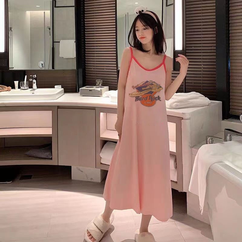 2025宽松可爱卡通印花吊带睡裙女夏季大码胖MM休闲外穿长款家居服,女士内衣/男士内衣/家居服,睡袍/浴袍,淘宝优惠券,粉丝福利购,淘宝优惠卷