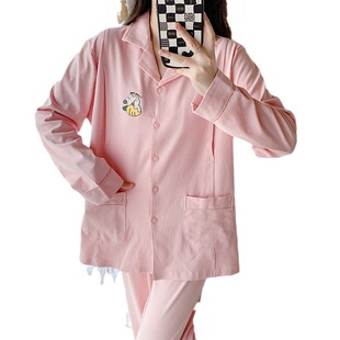 10月坐月子哺乳套头喂奶套装 100%棉孕妇睡衣秋季 月子服产后春秋款