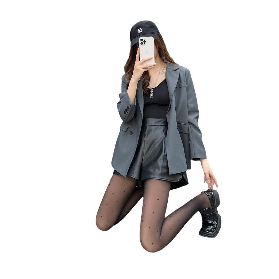 网红同款字母打底裤女秋冬加厚加绒丝袜透肤塑形丝袜连脚袜踩脚裤