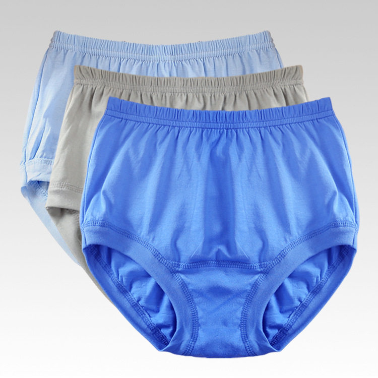 2红2搭配中老年纯棉内裤三角裤男女同款4条装红色本命年内裤