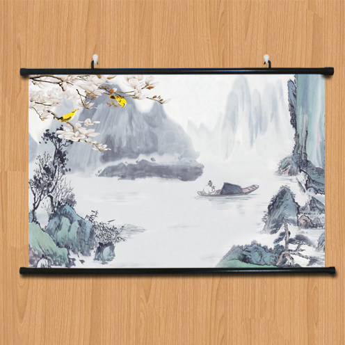 沙发背景墙装饰画客厅现代简约卧室壁画挂画花开富贵流水生财海报,家居饰品,现代装饰画,淘宝优惠券,粉丝福利购,淘宝优惠卷