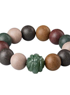 男女和田碧玉生肖合香珠手串