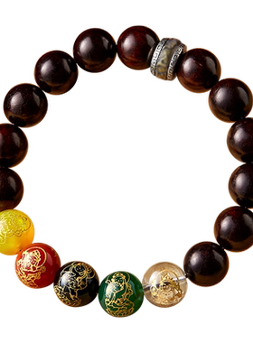 男女款手串小叶紫檀玛瑙