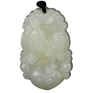 和田玉生肖鸡的酉鸡鸣晓吊坠玉鸡吉祥物鸡型鸡形饰物吉福添寿饰品