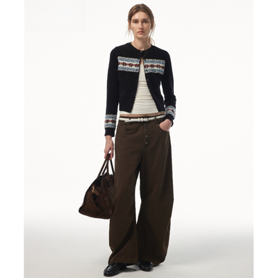 复古秋冬氛围感毛衣短外套