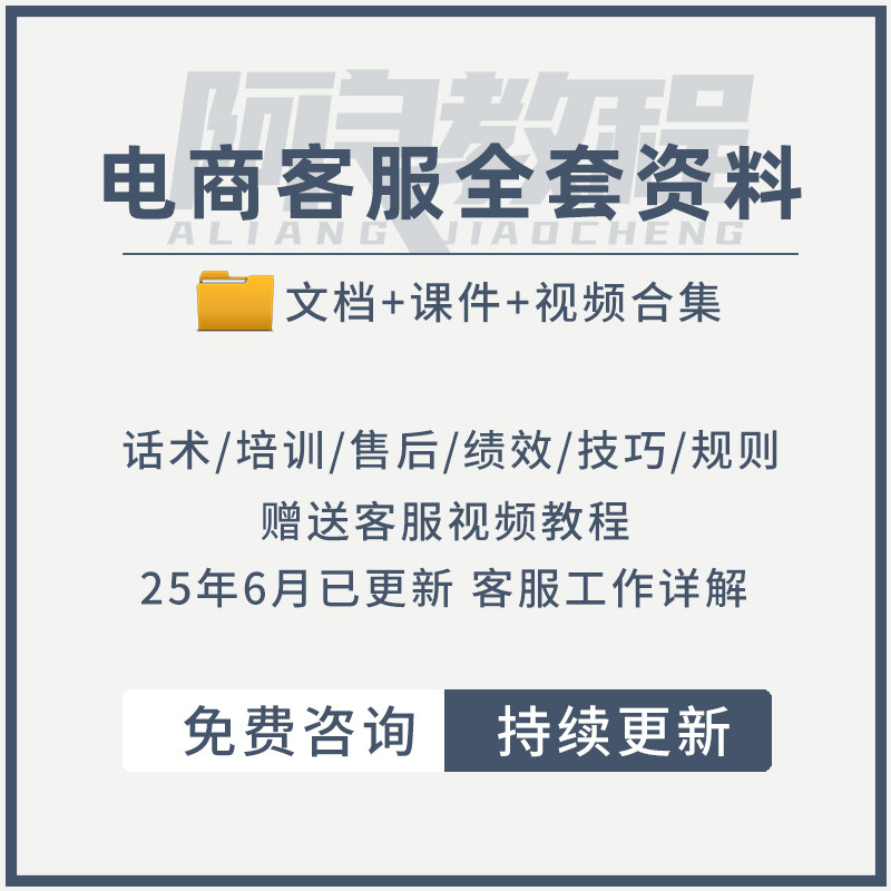 电商客服上岗资料合集图片