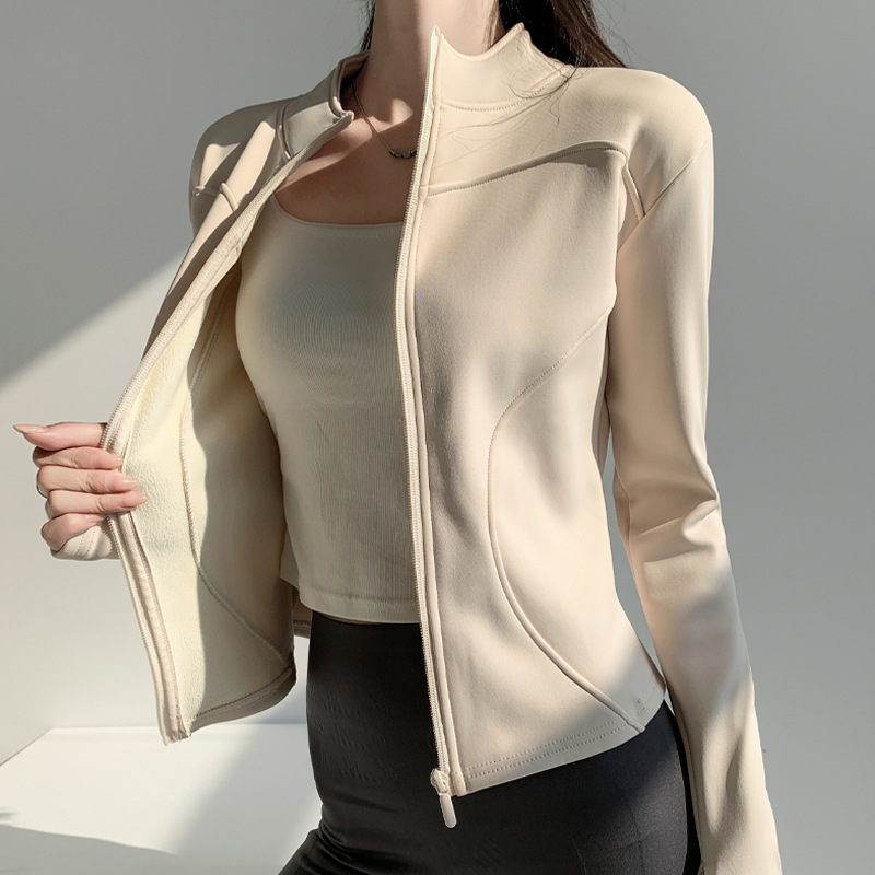 巨好看初冬瑜伽外套女2025新款加绒独特漂亮绝美秋冬摇粒绒厚卫衣