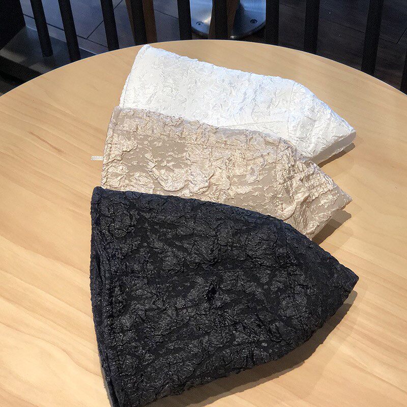 HONG KONG PURCHASING LACE BASIN HAT NICHE BUCKET HAT SPRING AND SUMMER THIN FACE COVERING FEMALE PLEATED FAIRY HAT FISHERMAN HAT TIDE