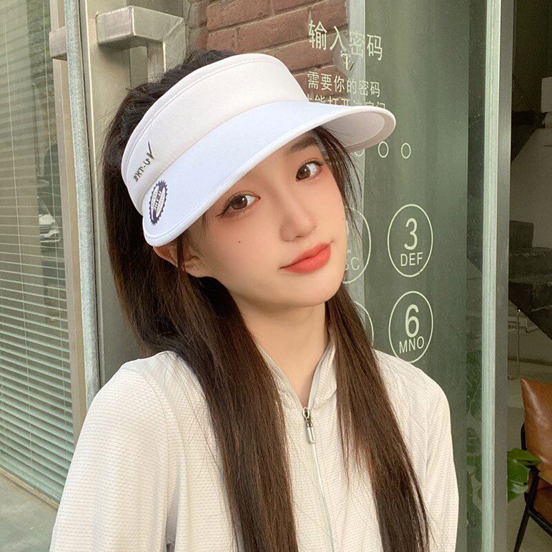 HONG KONG PURCHASING ICE SILK UV SUNSCREEN EMPTY HAT WOMENS SUMMER OUTDOOR ANTI-ULTRAVIOLET CYCLING HAT HAT LARGE BRIM