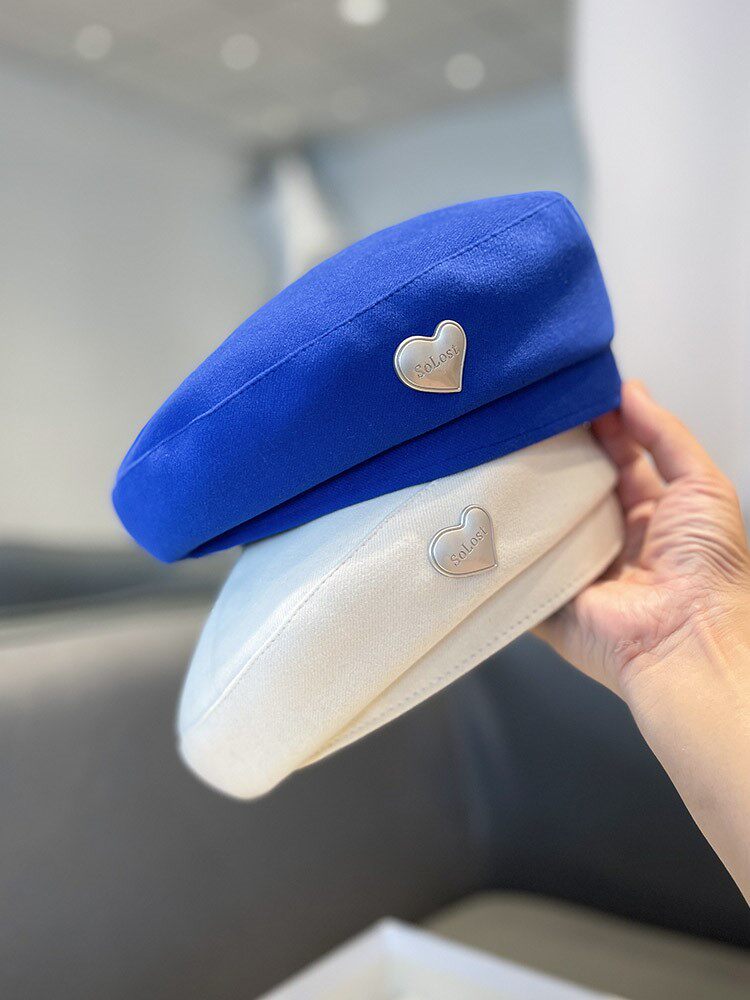 HONG KONG PURCHASING JAPANESE SWEET LOVE BERET HAT WOMENS AUTUMN AND WINTER NET RED WOOLEN VINTAGE PAINTER HAT BUD HAT