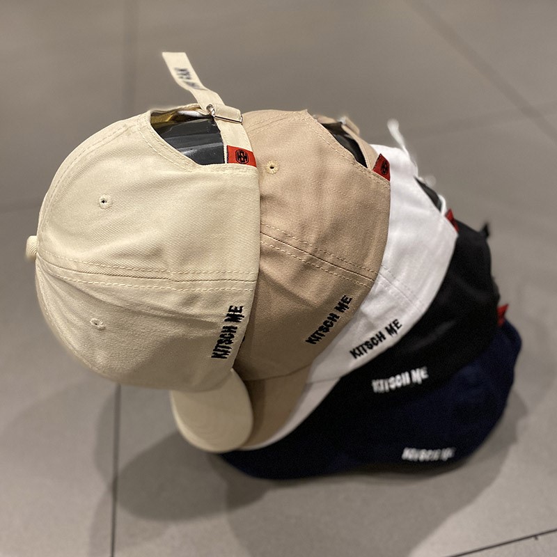 HONG KONG PURCHASING KOREAN VERSION OF INS LETTER WILD BASEBALL HAT FEMALE SPRING AND SUMMER FACE SMALL SOFT CAP TIDE MAN