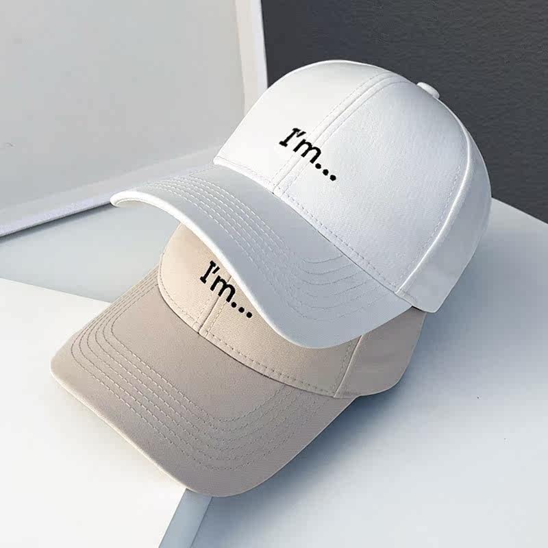 HONG KONG PURCHASING SPRING AND AUTUMN CURVED BRIM EMBROIDERED LETTER BASEBALL HAT WOMENS VERSATILE FASHION SUNSHADE SUNSCREEN CAP TIDE