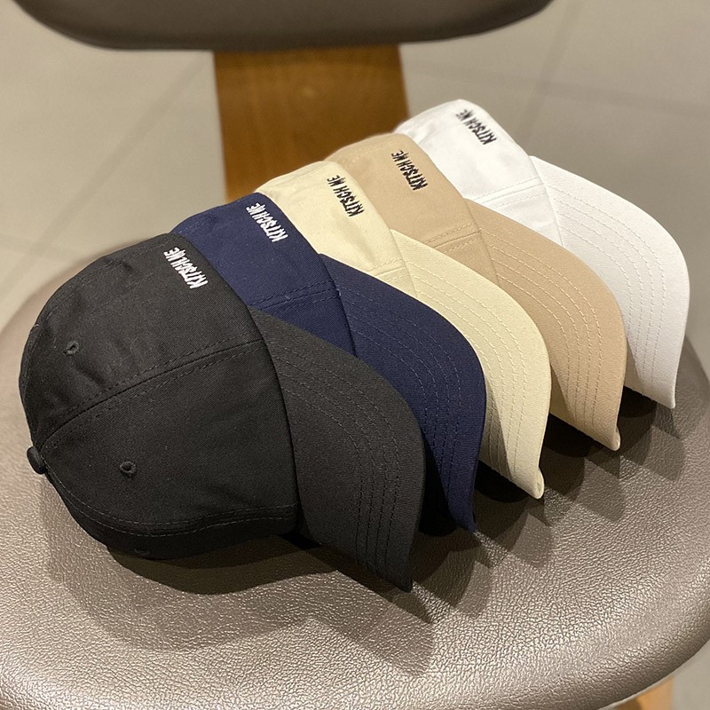 HONG KONG PURCHASING KOREAN VERSION OF INS LETTER WILD BASEBALL HAT FEMALE SPRING AND SUMMER FACE SMALL SOFT CAP TIDE MAN