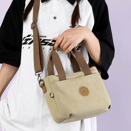 轻便帆布单肩女士多用休闲手提包