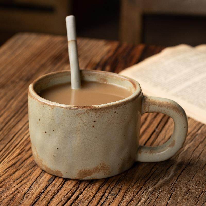 艺术家家居 咖啡杯马克杯复古手作陶瓷水杯日式餐具家用勺子杯子,餐饮具,马克杯,淘宝优惠券,粉丝福利购,淘宝优惠卷
