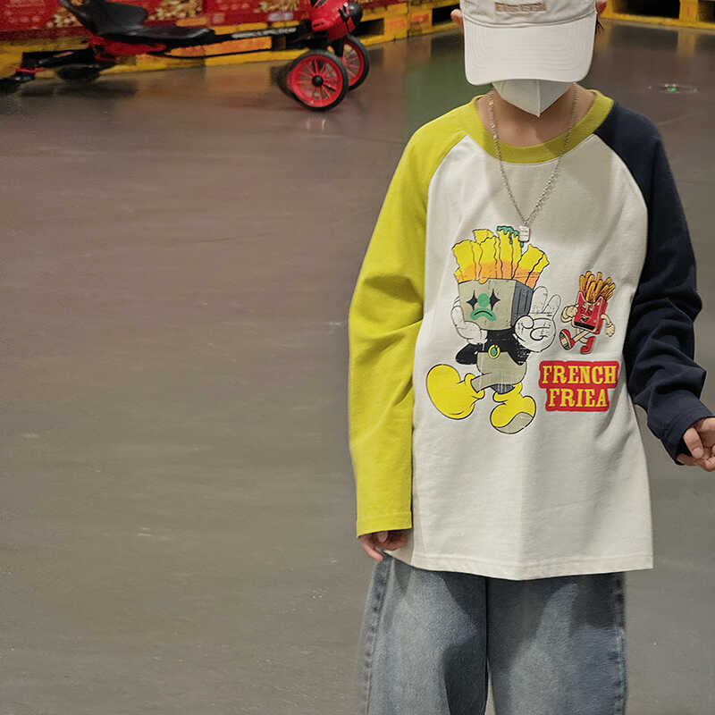 奶油布丁男童秋季打底衫