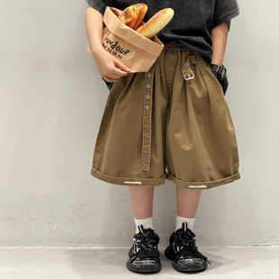 子2025新款 男童夏季 儿童裤 小男孩洋气宽松五分裤 薄款 百搭休闲短裤